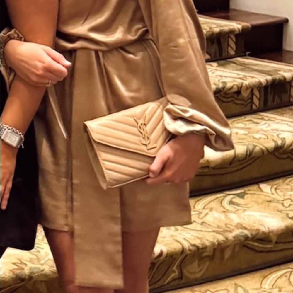 ASOS Gold Wrap Dress